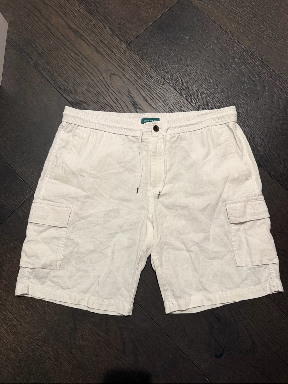 Cubavera Men's Cream Cargo Drawstring Shorts
